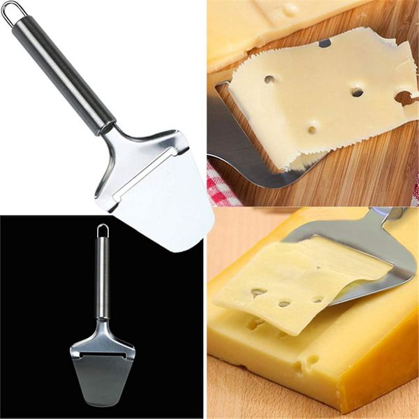 Ostehøvel i rustfritt stål, ostekutter, kakeskjærer, smør- og sjokoladespade, pizzaskrape, kjøkkenredskap, høy kvalitet