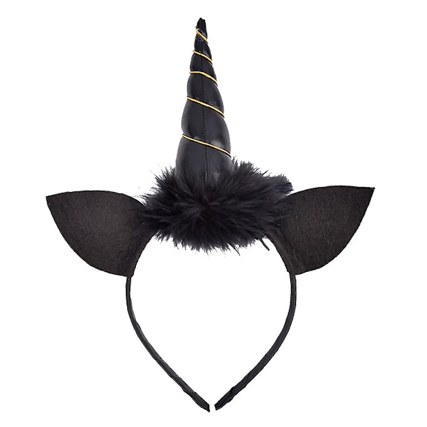 Kids Headband Party Hair Hoop Kids Hair Hoop Cosplay Party Headdress Black Fur Headband