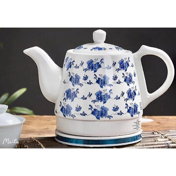 Ceramic Kettle, Floral Pattern - 1.2 L