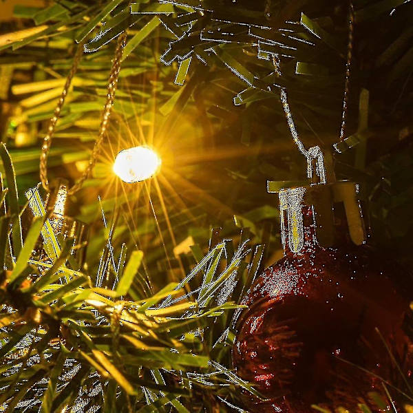 22 tommer Bordplads Juletræ Mini Kunstigt Juletræ Med 30 LED Lys & 24 Julepynt