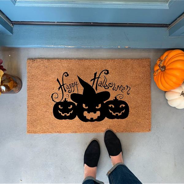 Halloween Dørmåtte Velkommen Hjem Hoveddør Dekoration Halloween Skridsikker Bund Indendørs Udendørs Tæppe