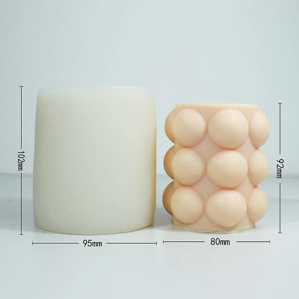 3D stearinlysform Resin støbeforme DIY håndværk form Cylinder stearinlysform