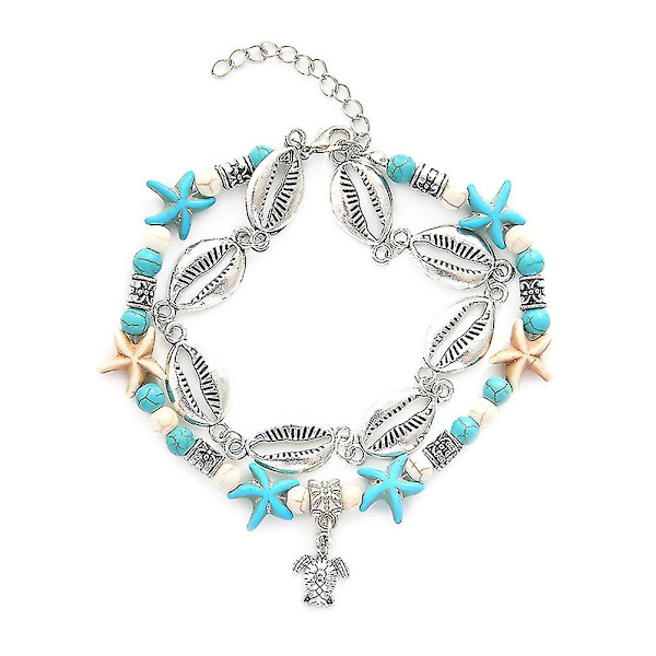 2 st Seashell Armband Bangles Anklet Kedja Sköldpadda Anklet Armband Bangle Armband Anklet