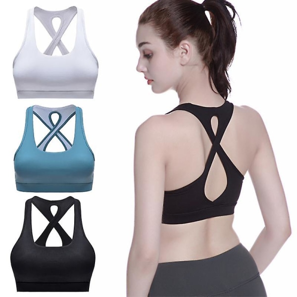 Dam Sport BH Fitness Kläder Andas löpväst Mesh Patchwork Träningstank