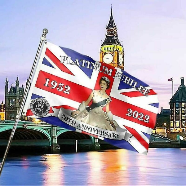 Queen's Elizabeth's 70th Platinum Jubilee 2022 Union Jack Uk Flag 5ft*3ft