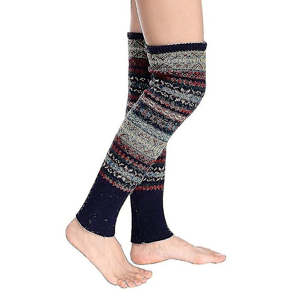 Dame Over The Knee Vinterstrikkede Termiske Sokker