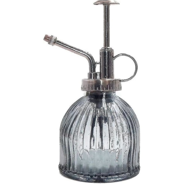 Växtspruta, Sprayflaska Glas Blomma Vatten Sprayburk Kruka Vintage Style Sprayer Med Pump Dekorativt glas (grå)