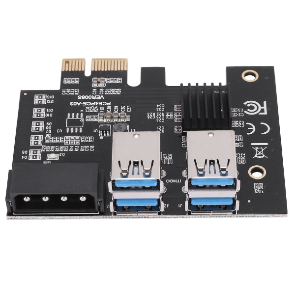 Pci-e 1-port dobbeltlags USB3.0-utvidelseskort for Btc Miner Mining