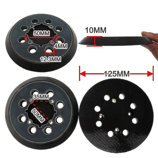 5-tommers kompatibel slipepad kompatibel med Dewalt-dwe6421/6421k, Dwe6423/6423kwanan