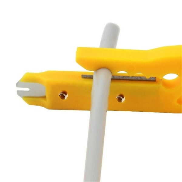 Multifunksjon Elektrisk strippeblad Rimper Tang Kabel Wire Striper.(gul)(5stk)