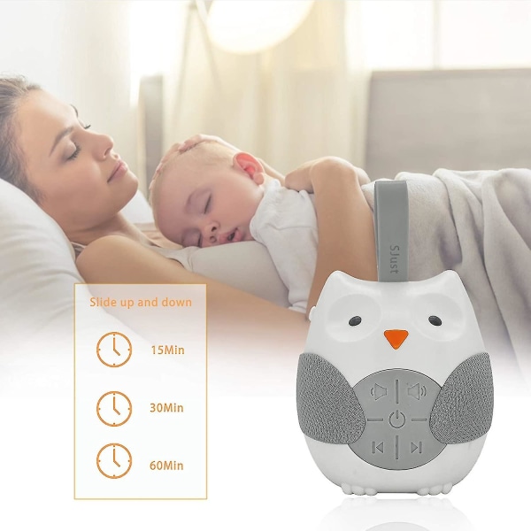 Baby Sound Machine - bærbar hvid støjmaskine til babysøvn, måneskin og melodier