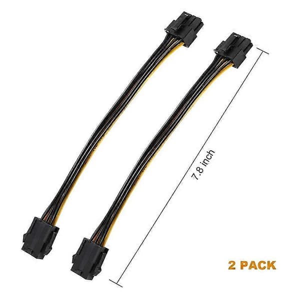 2-pakks Grafikkort 6-pins til 8-pins PCIe Adapter Strømledning (GPU Videografikkort Strømledning)