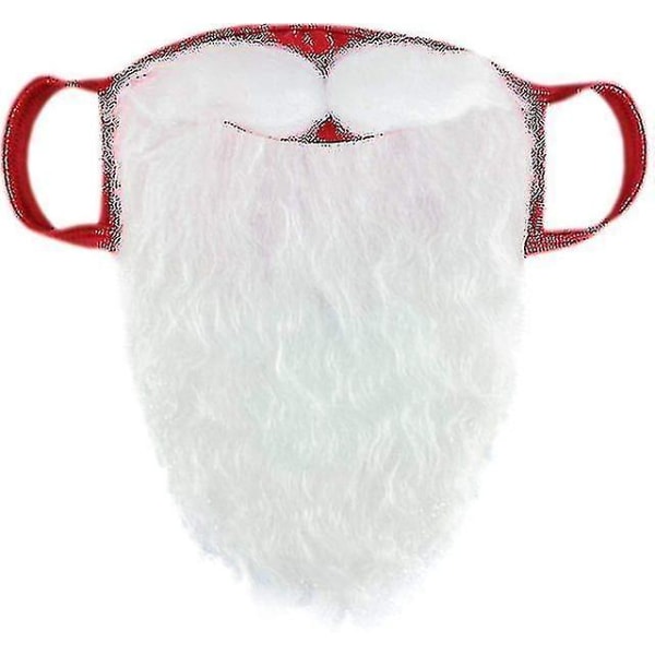 Julepynt 3d Julenissen skjeggmasker Voksen Unisex Morsom gjenbrukbar