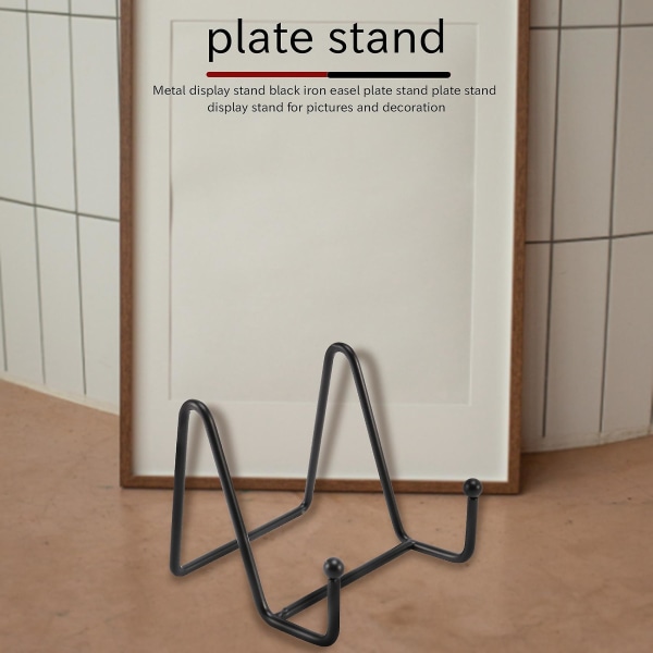 5 stk. Metal Display Stander Sort Jern Staffeli Til Plade Stander Pladeholder Display Stander Til Billede