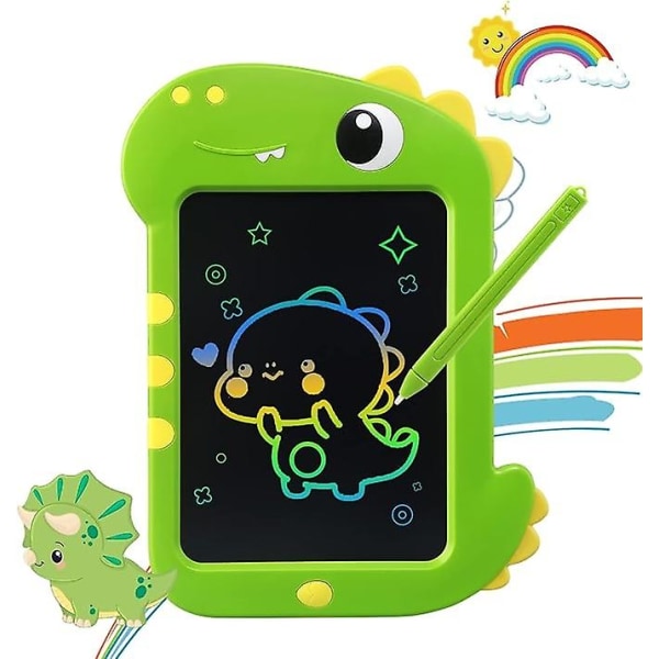 LCD Skrivetavle 8,5 Tommer Farverig Tegnetavle, Dinosaur Legetøj Børn 3 4 5 6 7 8 År Gamle - C