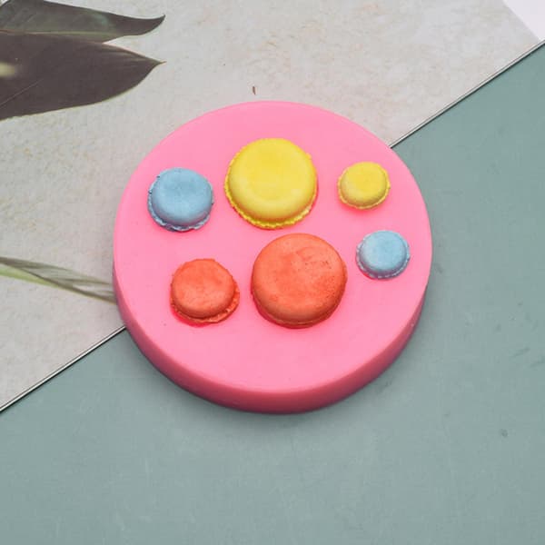 Diy 3d Macaron bageform Håndlavet form kage sæbe stearinlys forme Fondant forme