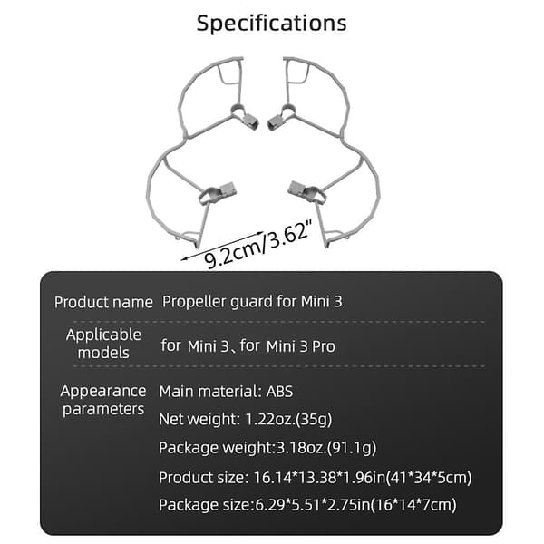 Propeller Guard Drone Snabbfrigörande Propeller Skyddande Kåpa För Dji Mini 3