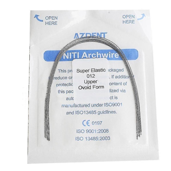 10 st Dental Orthodontics Arch Wire Super Elastic Niti Rund Ovoid Övre/Nedre Jikaix