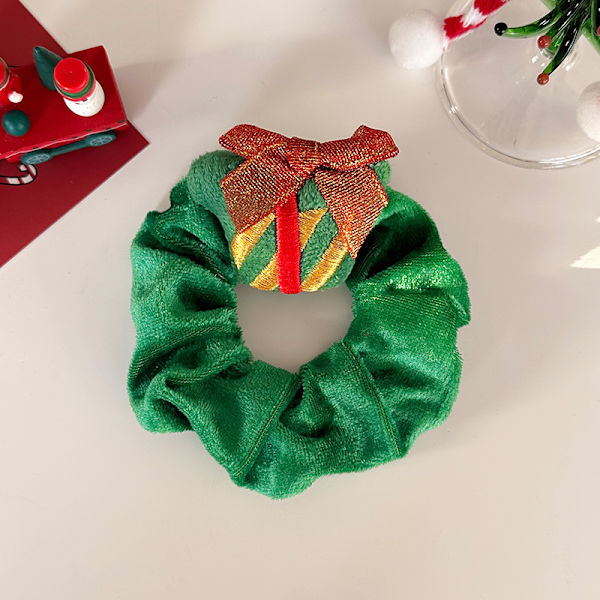 Jule-Tisi Pluss Hodebånd Elg Snømann Lam Hårbånd Høst Og Vinter Kvinners Hårpakke Hodebånd Hårbånd Hårspenne christmas elk scrunchie