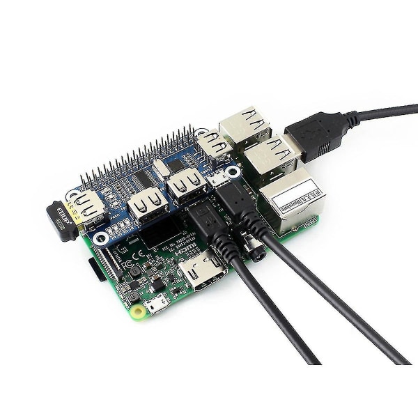Waveshare 4 USB-porter Usb Hub Hat For Raspberry Pi 4b 3b+