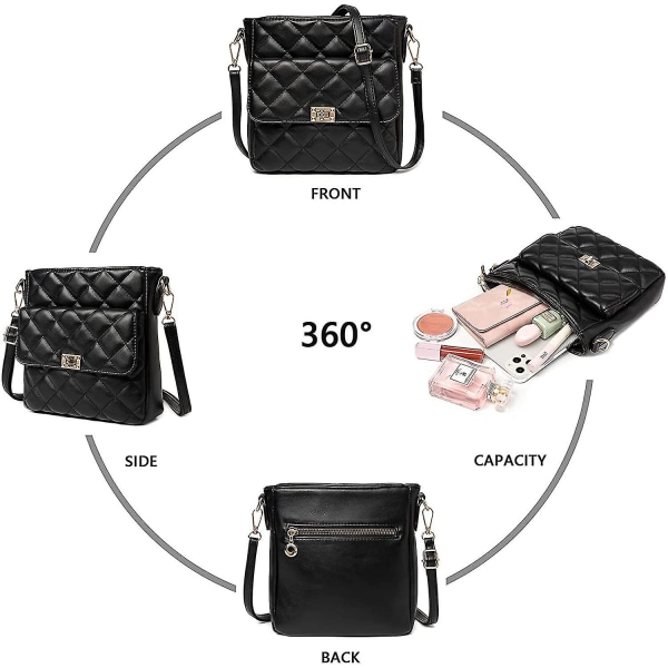 Naisten crossover-olkalaukku, crossbody-taskulaukku ja käsilaukku