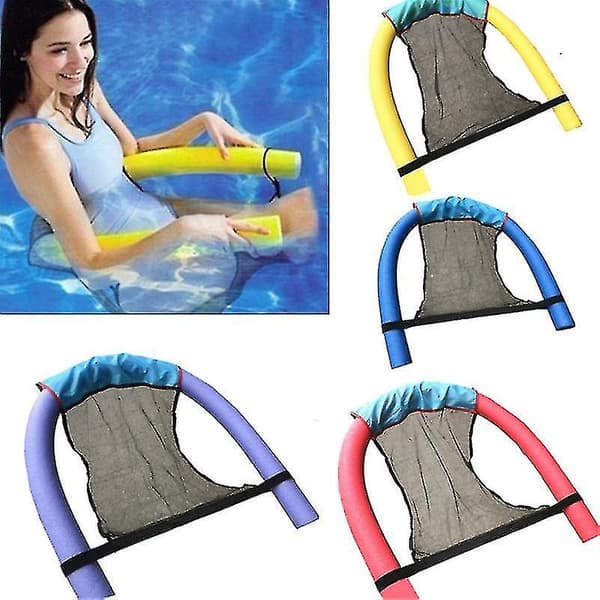 Pool Noodle Chair Nät Sittplats Flytande Stol Pool Float Barnfest Sling Mesh Säker