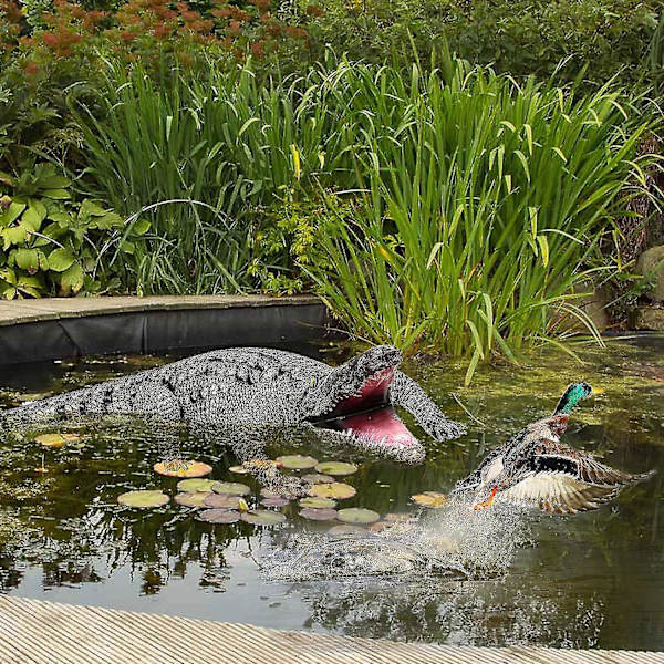 Realistisk oppustelig alligatorlegetøj, perfekt til sumpfestdekorationer, krokodillepranks til voksne børn, til pool, dam, have og terrasse
