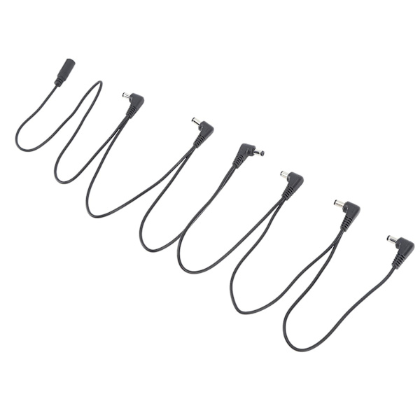 6 fot DC-strømkabelforlenger for gitarpedaler med støyisolering
