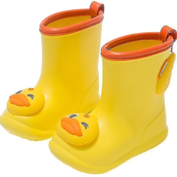 Kids Cartoon Duck Anti-skli gummi regnstøvler