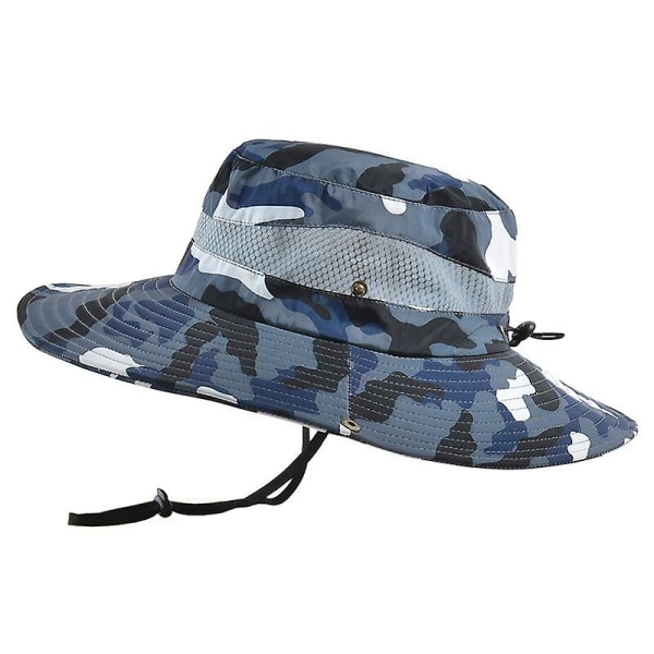 Outdoor Fiskehatt Kamouflage Boonie Jungle Bred Meshhatt Kamouflagehatt