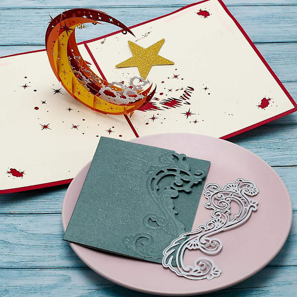4 st blommformade metallskärmaskiner stencil scrapbooking gör-det-själv albumstämpelpapperskort präglingsdekor
