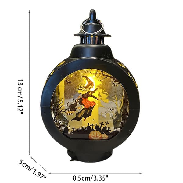 Halloween Dekorative Pejs Lamper Transparent Vindlampe Bærbare Lanterner pumpkin
