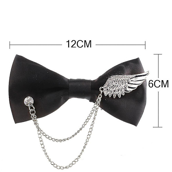 Mænd Sort Butterfly Metal Dekoration Butterfly For Mænd Kvinder Uniform Krave Butterf Butterflyknop Voksen Dragt Butterfly Krawatter Cravats Mandlige Butterfly bt34814
