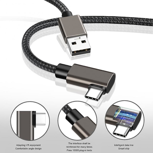 VR/AR-lasien lisävarusteet Oculus Link USB-C Steam VR Quest/2 Type-C 3.1 datalle