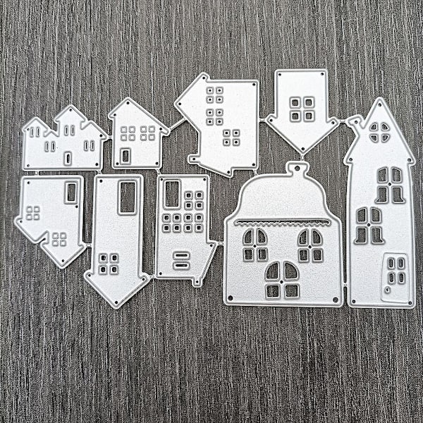 Hus Metal Skæredør Stencil Diy Scrapbooking Album Papirkort Skabelon Form