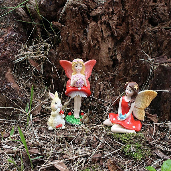 Fairy Garden Tillbehör Kit Diy Tillbehör Svampar Sovrum Vardagsrumsdekor