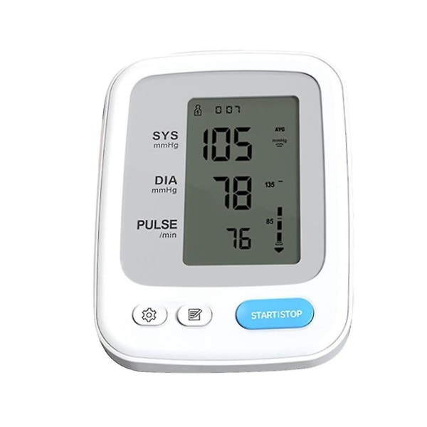Bærbar digital overarm til måleværktøj Bærbar LCD digital tonometer blodtryksmåler