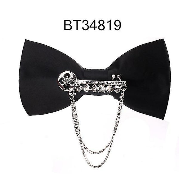Mænd Sort Butterfly Metal Dekoration Butterfly Slips til Mænd Kvinder Uniform Krave Butterf Butterflyknop Voksen Dragt Butterfly Slips Kravatten Mænd Butterfly Slips bt34819