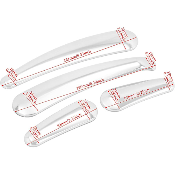 Chrome 4x Buet Svingarmrammeindsats Et Sæt Passer Til Harley Softail Fls Flstn Fxstc 08-16 09-12