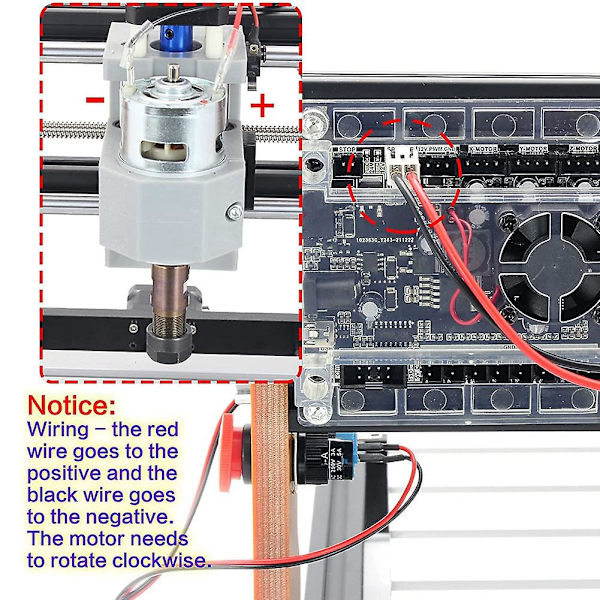 DC Motor CNC 775 Spindelmotor 100W 12-24VDC 20000RMP + ER11 Spændebøsning til DIY Mini CNC 3018 3018Pro 3