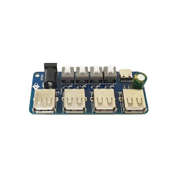 Strömkontrollmodul för strömförsörjningsmodul 5v 4-vägs USB-strömfördelningskort Pow