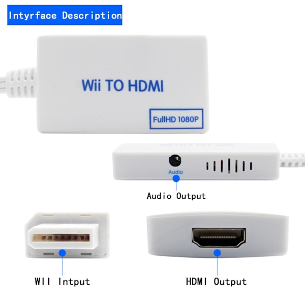 Understøttelse af HDMI-outputtilstand til Wii til HDMI-adapterkonverter, praktisk til