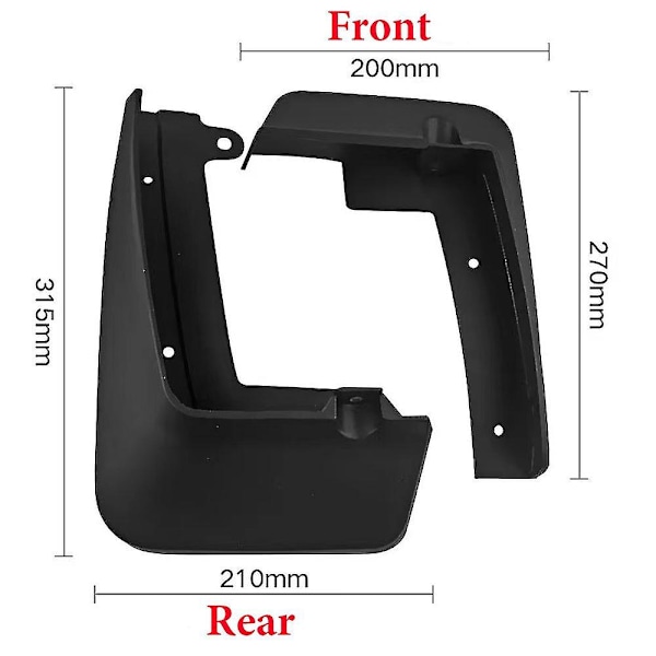 Black Friday Biltilbehør Mudflaps Kompatibel Lexus Ux Ux200 Ux250h 2019-2023 Sprøjtbeskyttere Fender Mudflaps Forreste Bageste Mudguards