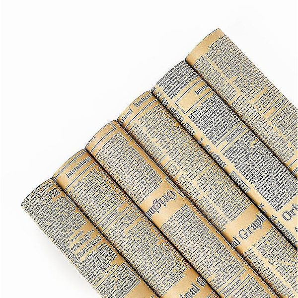 40 ark presentpapper, blomsteromslagsmaterial, presentpapper, torkad blomma