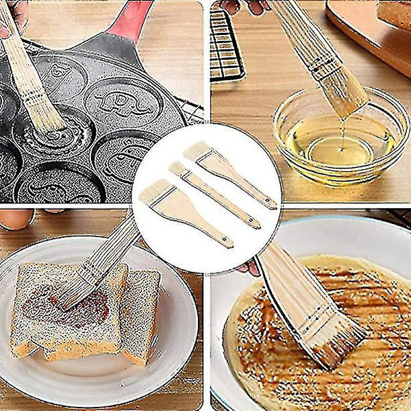 3 stk. treskje i tre, multifunksjonell matlagingsgrill, husholdningsgrill - niubi