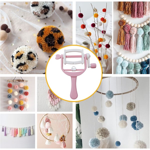 2024 päivitetty pom pom -valmistaja ja tupsuvalmistaja, pom pom -valmistaja langalle, pörröpallot kutojalle DIY villalangan neulontatyöhön