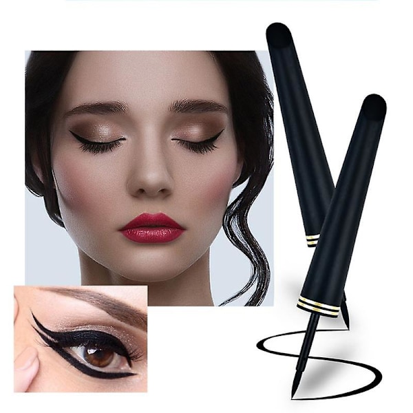 Svart Fjäderformad Eyeliner Vattentät Långvarig Eyelinerpenna Inte Blommande