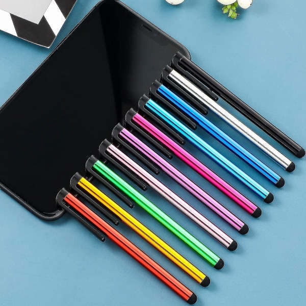 10-pack Stylus Pekskärmspenna i metallisk - slumpmässig färg
