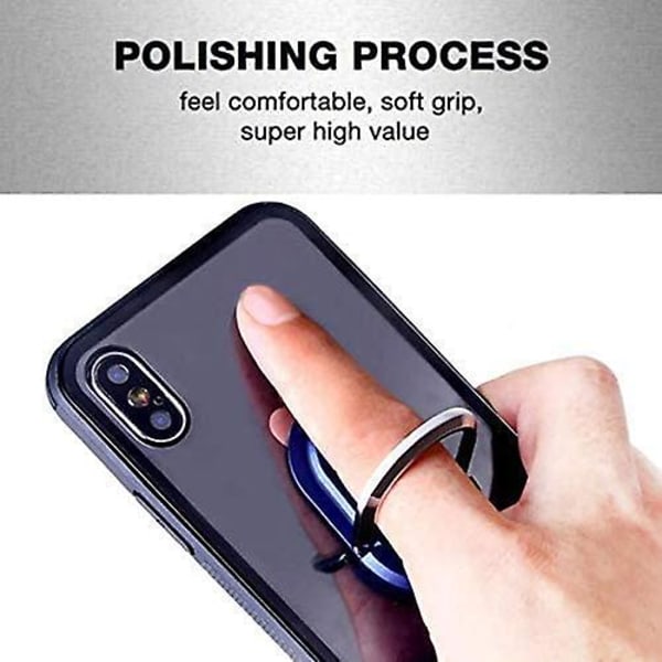 Pakke Telefon Ring Holder Multifunktionel Mobil Smartphone Beslag Roterende Telefonholdere Roterende 360 Graders Ventilationsklemme Telefonholder Telefon Tilbehør Til C