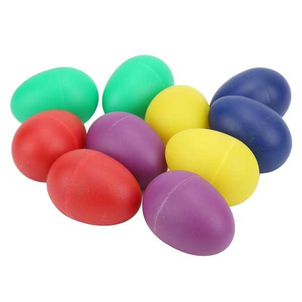 10 stk Mini Musikæg Farverige Hånd Plast Æg Rystere Percussion Musikinstrument Legetøj